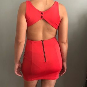 Coral mini dress